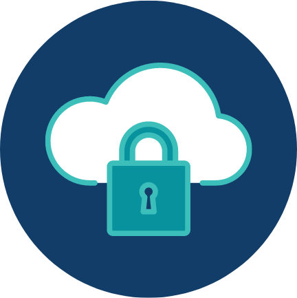 Icon: cloud with lock